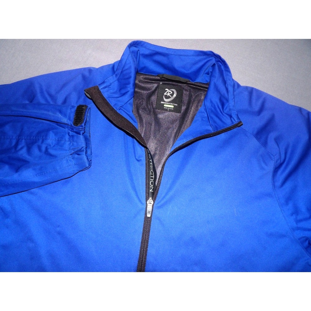 Zero Restriction Tour Series Lined Zip-Up Blue Casual Golf Jacket Men's Large‎
